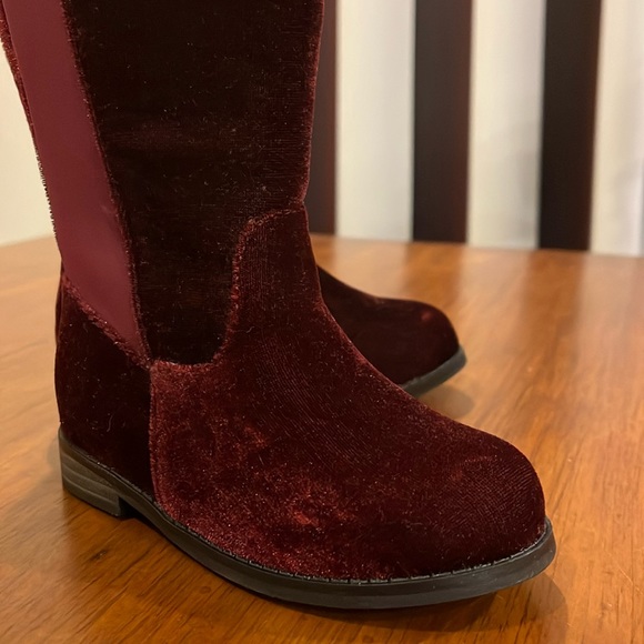 Michael Kors Emma Lily velour Boots new plum Girls Toddlers Size 12 - Picture 10 of 13